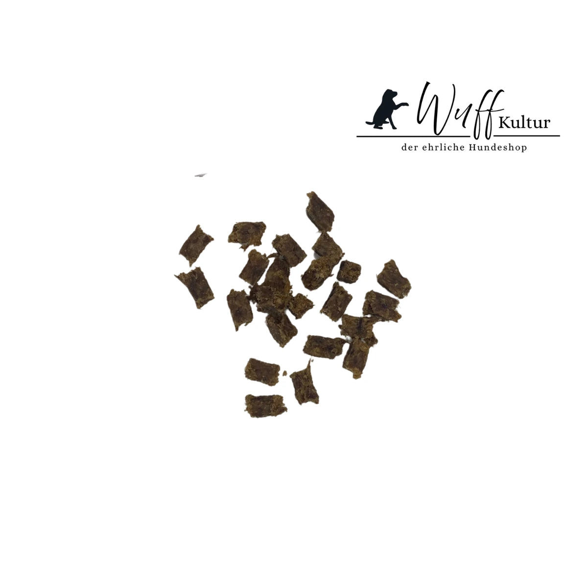 kleine weiche Pferdefleischwürfel von WuffKultur, natürliche Hundeleckerchen aus reinem Pferdemuskelfleisch, perfekt fürs Training