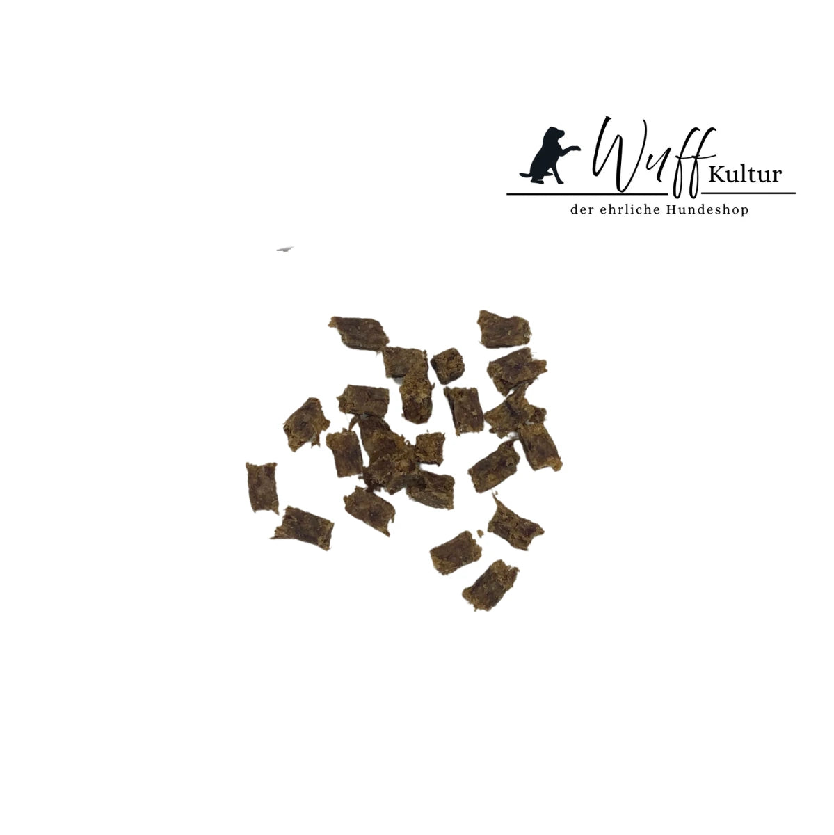 kleine weiche Rindfleischwürfel von WuffKultur, natürliche Hundeleckerchen aus reinem Rindmuskelfleisch, perfekt fürs Training