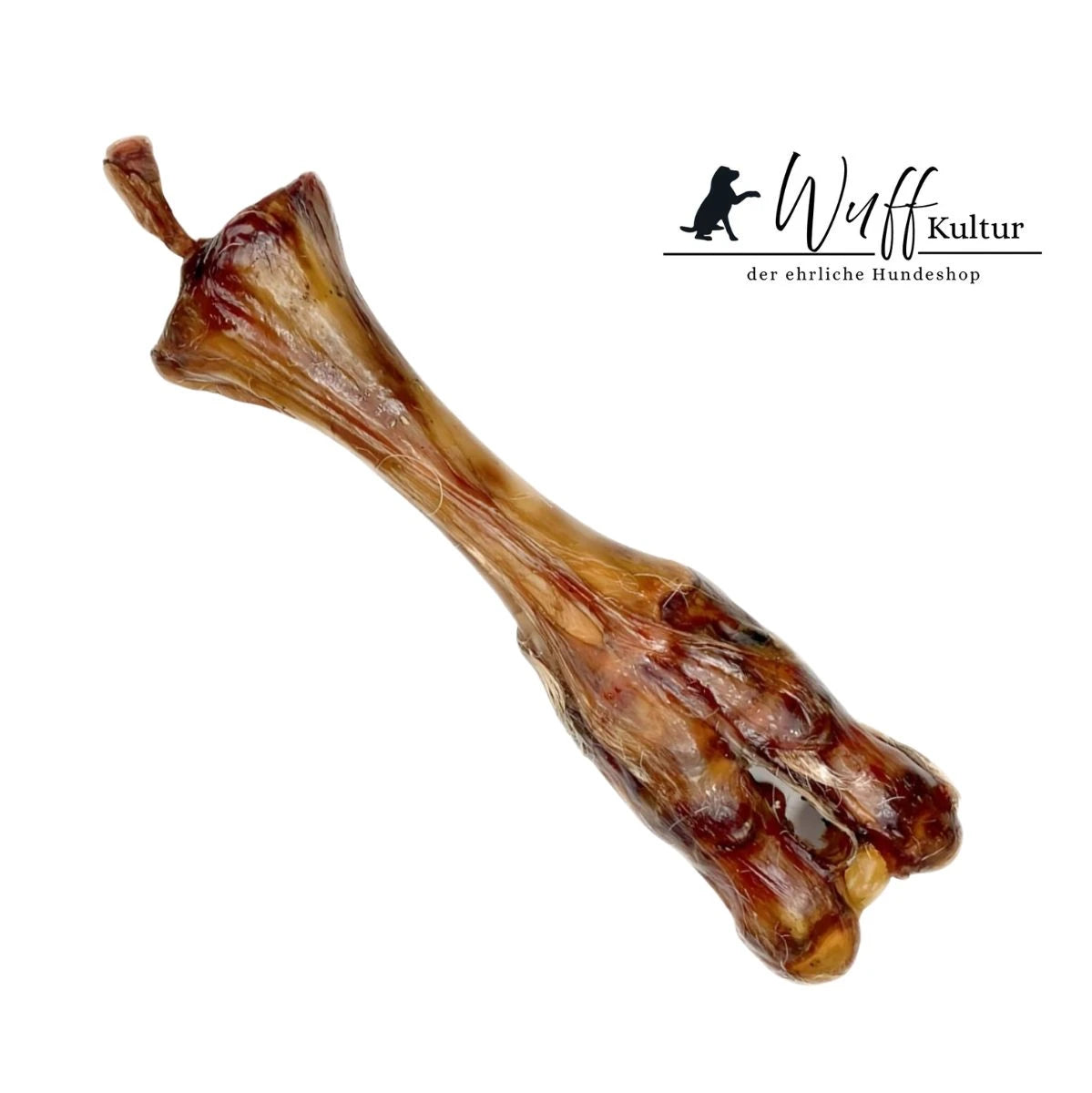getrocknetes Kalbsunterbein für Hunde, naturbelassener Kauartikel zur Zahnpflege und Beschäftigung