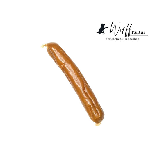 getrocknete Lammwürstl mit Brennnessel für Hunde, eiweißreich, bekömmlich und ohne Zusätze