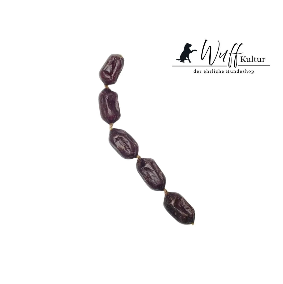 kleine Rinderwürstl mit Seealgenmehl für Hunde, schonend getrocknet, liefert wertvolle Mineralstoffe